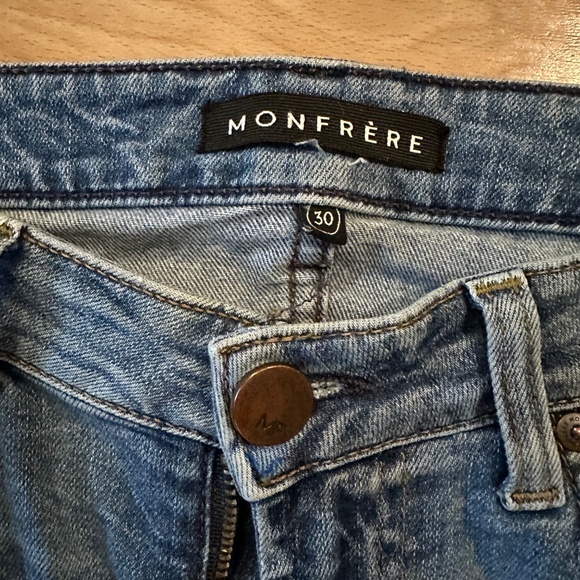 Monfrere Greyson Skinny Jeans - pre ripped, paint splatter design - Picture 3 of 5